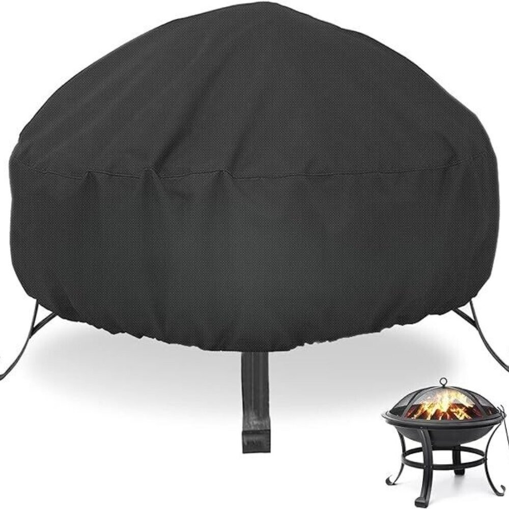 LBTING Fire Pit Cover, 32 inch Cover for 24-32 inch Round Firepit - Picture 4 of 5